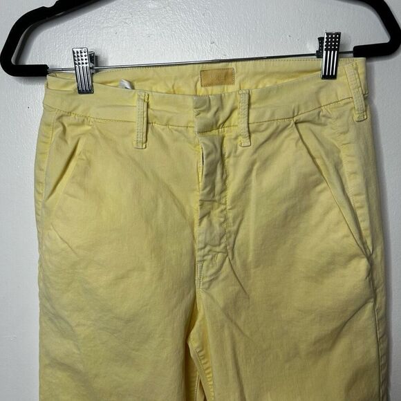 Mother The Roller Prep Pale Yellow Trouser Pants Size 27 Spring Summer Preppy - Picture 4 of 14